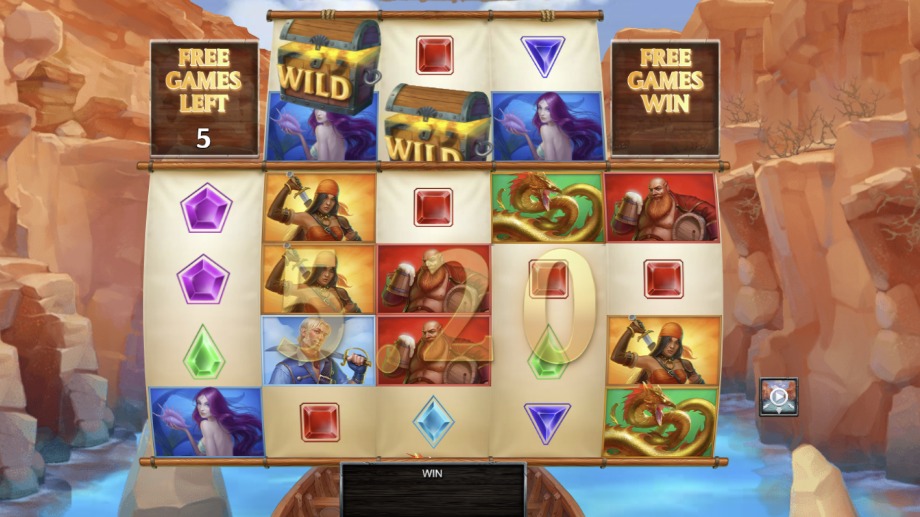 Kingdoms Rise Chasm of Fear slot Free Games feature