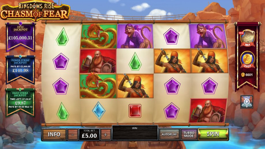 Kingdoms Rise Chasm of Fear slot base game