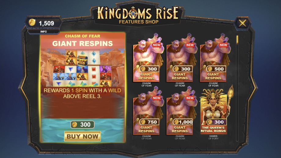 Kingdoms Rise Shop feature