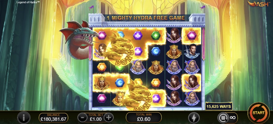 Legend of Hydra slot Mighty Hydra Free Games feature