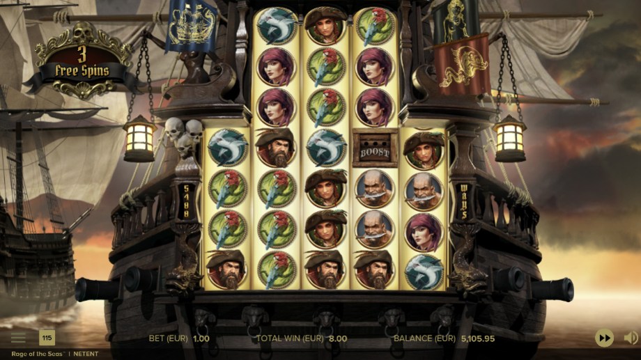 Rage of the Seas slot Free Spins feature