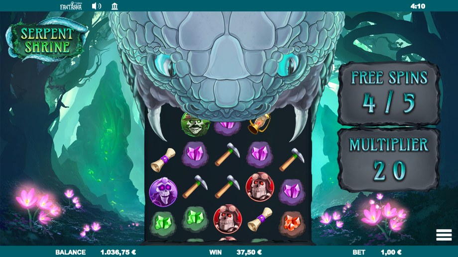 Serpent Shrine slot Snake Free Spins feature