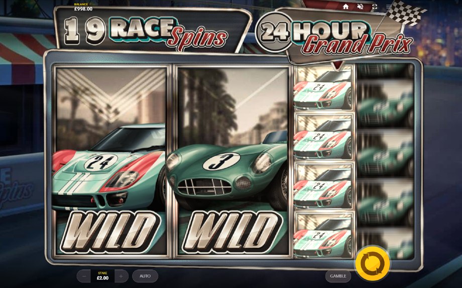 24 Hour Grand Prix slot Race Spins feature