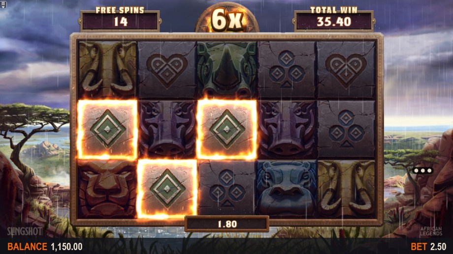 African Legends WowPot slot Free Spins feature