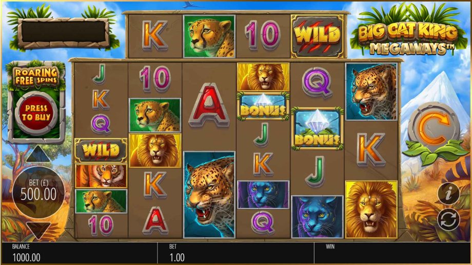 Big Cat King Megaways slot base game