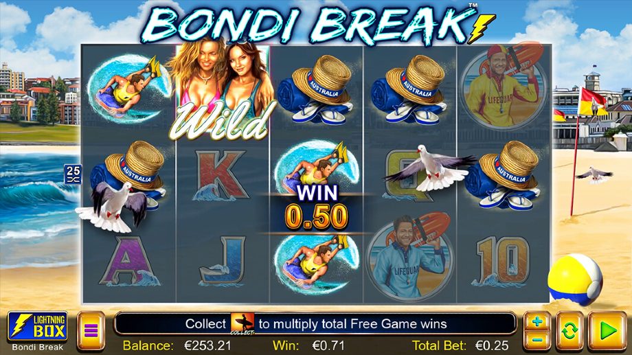 Bondi Break slot base game