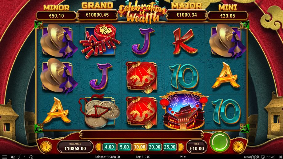 Celebration of Wealth slot base game