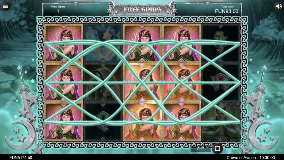 Crown of Avalon slot Free Spins feature