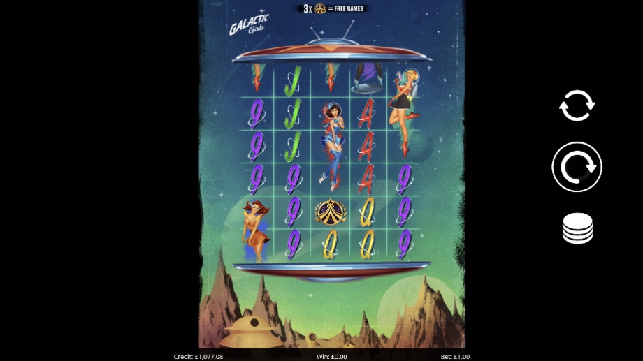 Galactic Girls slot base game