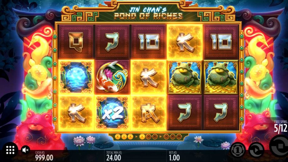 Jin Chan's Pond of Riches slot Sticky Respin feature