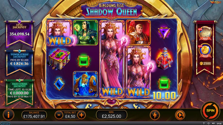 Kingdoms Rise Shadow Queen slot base game