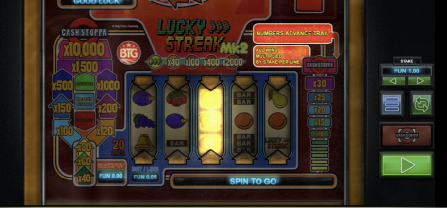 Lucky Streak Mk2 slot base game
