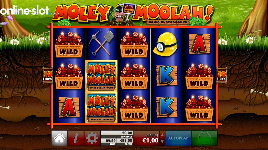 Moley Moolah slot Wild Reels feature