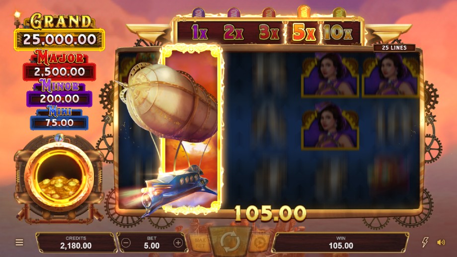 Noble Sky slot Airship Wild Respins feature
