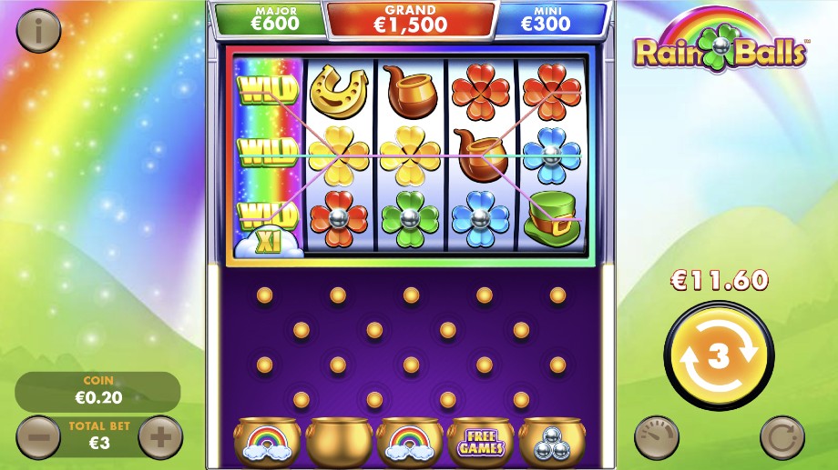 Rain Ball slot Free Games feature