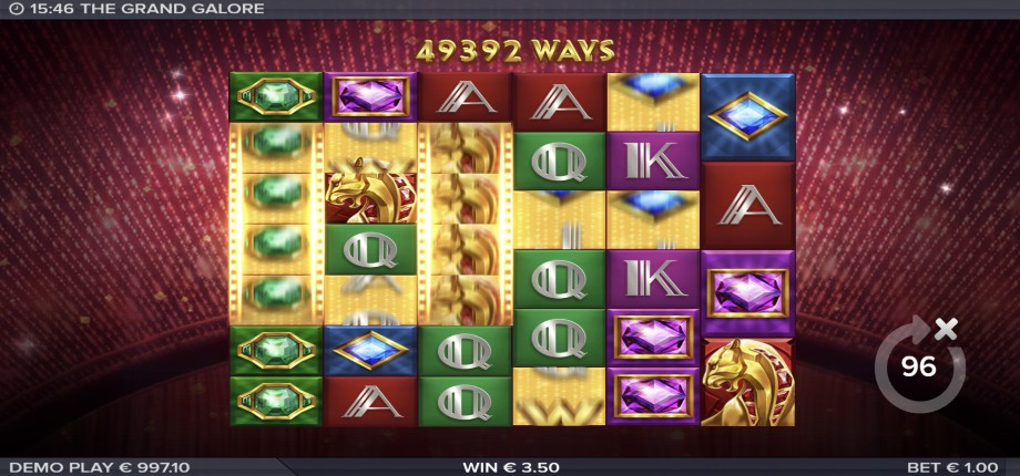 The Grand Galore slot Expanding Reel Respin feature