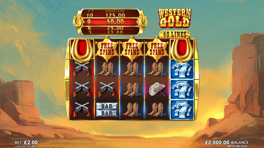 Western Gold slot base game