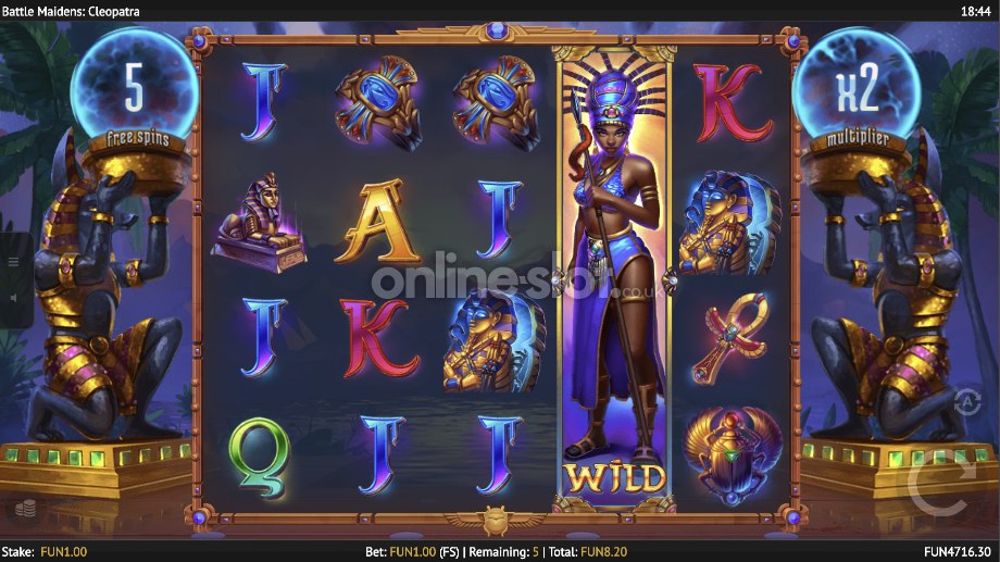 Battle Maidens Cleopatra slot Free Spins feature