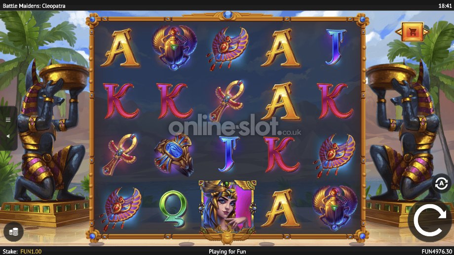 Battle Maidens Cleopatra slot base game