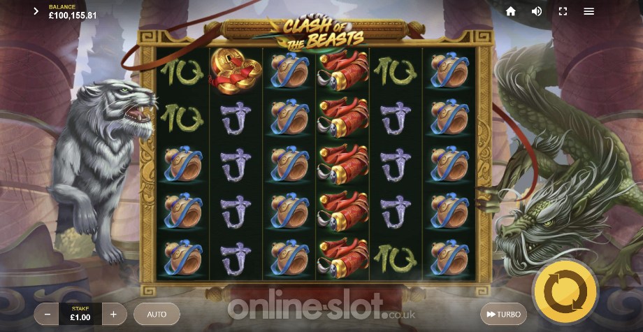Clash of the Beasts slot base game