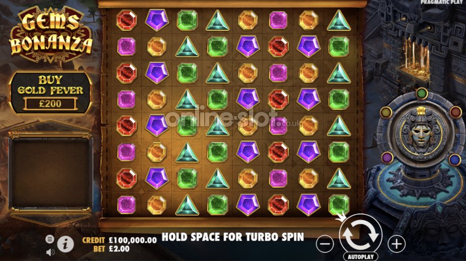 Gems Bonanza slot base game