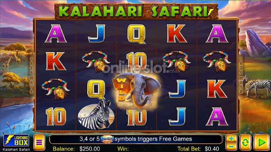 Kalahari Safari slot base game