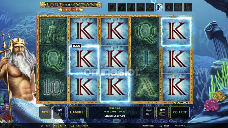 Lord of the Ocean Magic slot Free Games feature