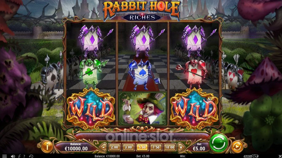 Rabbit Hole Riches slot base game