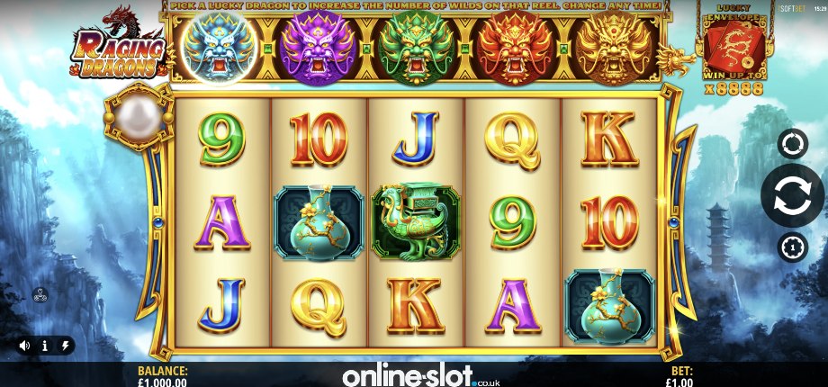 Raging Dragons slot base game