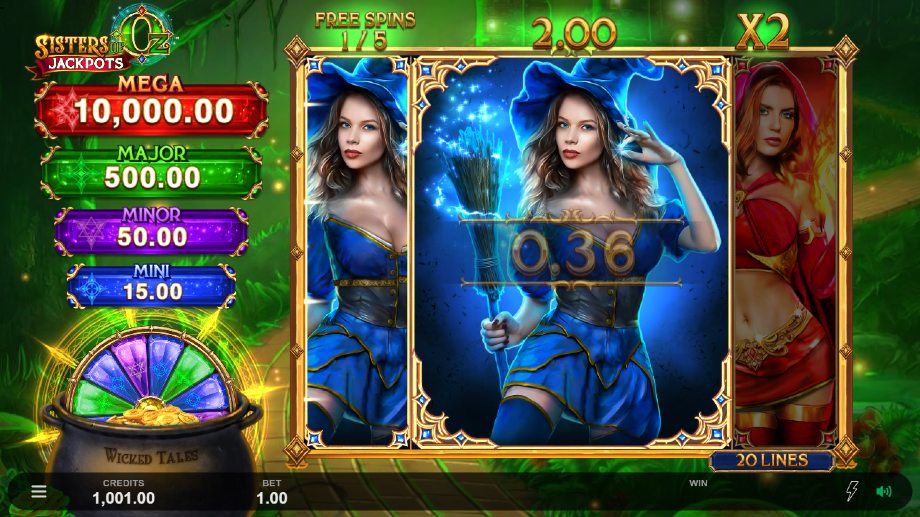 Sisters of Oz Jackpots slot Free Spins feature