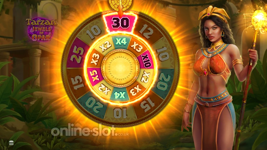 Tarzan and the Jewels of Opar slot Free Spins Wheel feature