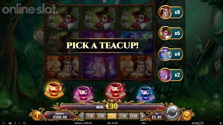 Teacup Party Pick Bonus feature