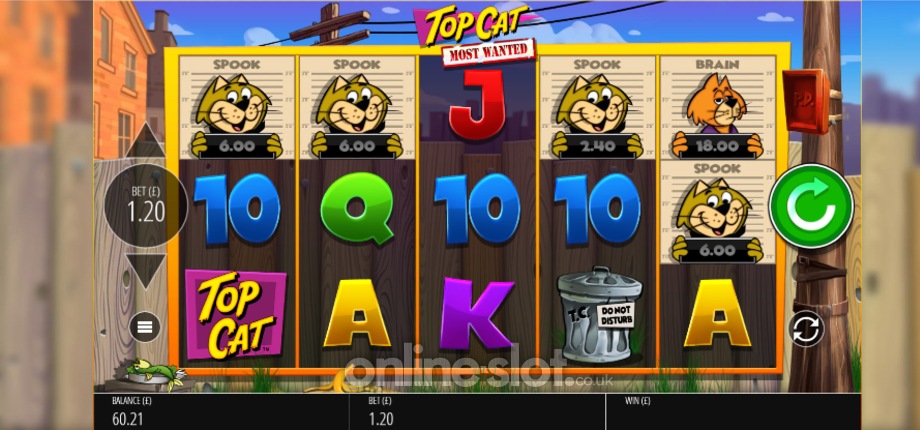 Top Cat Most Wanted slot base game