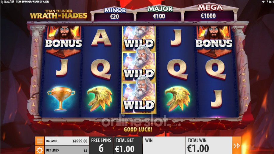 Underworld Free Spins Bonus feature