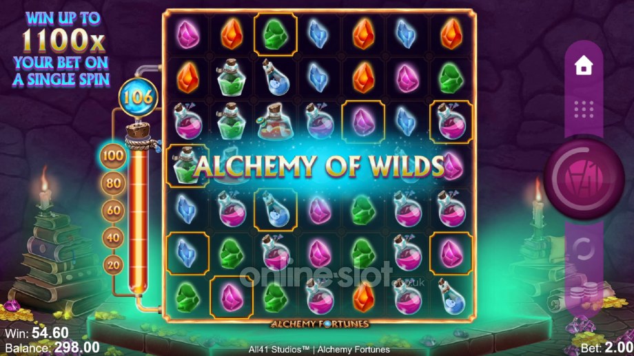 Alchemy Fortunes slot Alchemy of Wilds feature