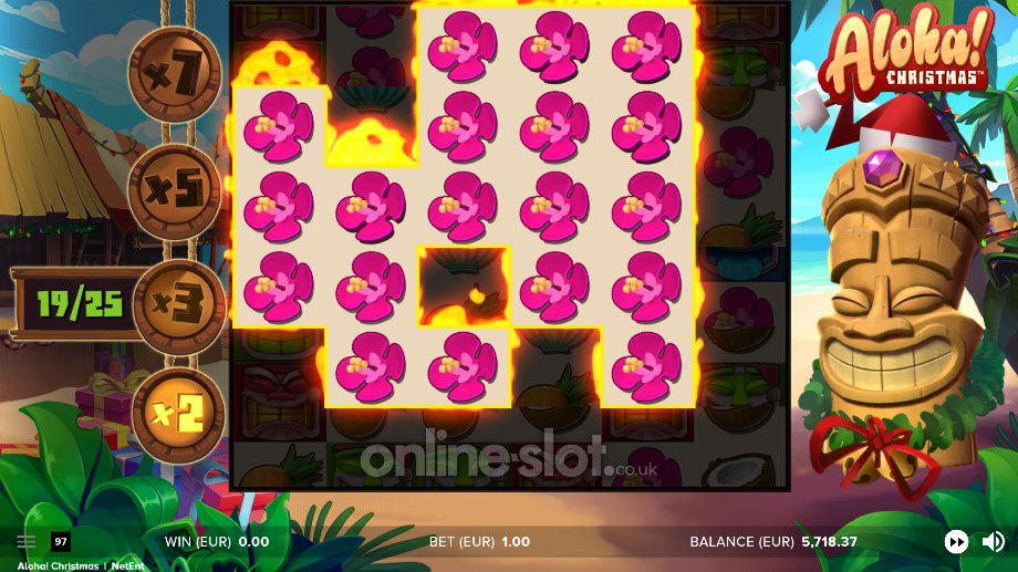 Aloha! Christmas slot Sticky Win Re-Spins feature