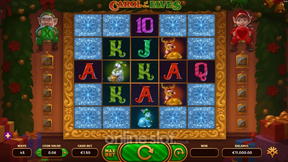 Carol of the Elves slot base game