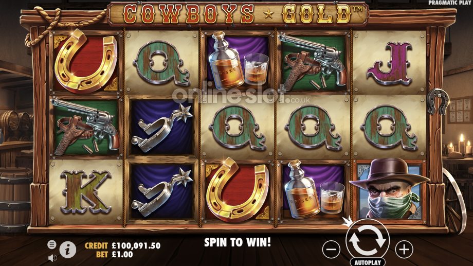 Cowboys Gold slot base game