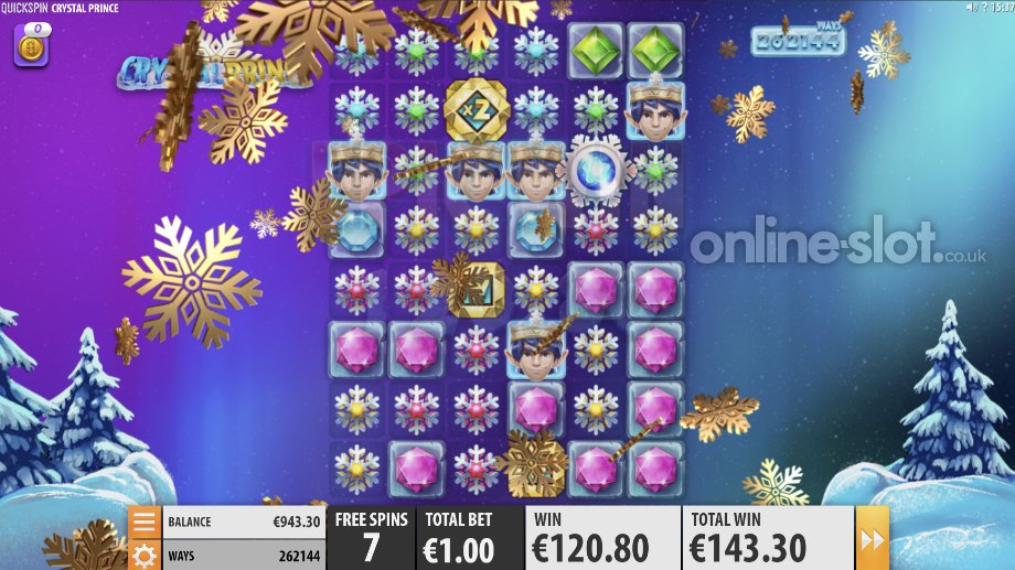 Crystal Prince slot Wild Frost Free Spins feature