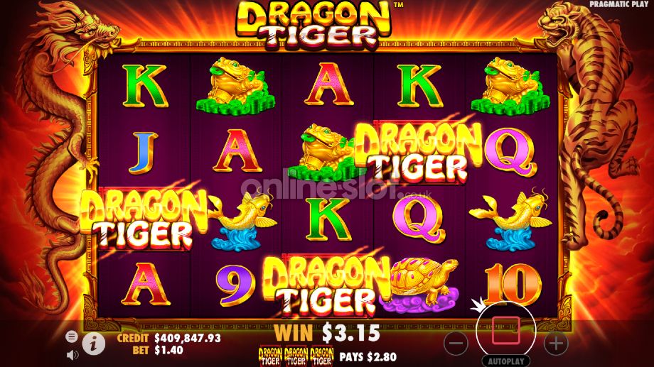 Dragon Tiger slot base game