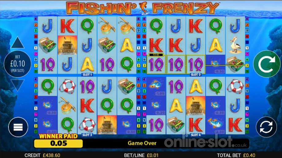 Fishin’ Frenzy Power 4 Slots slot base game