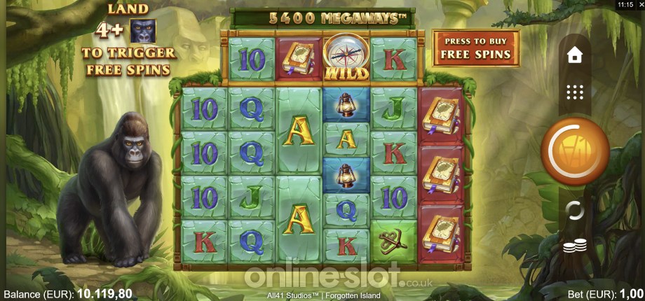 Forgotten Island Megaways slot base game