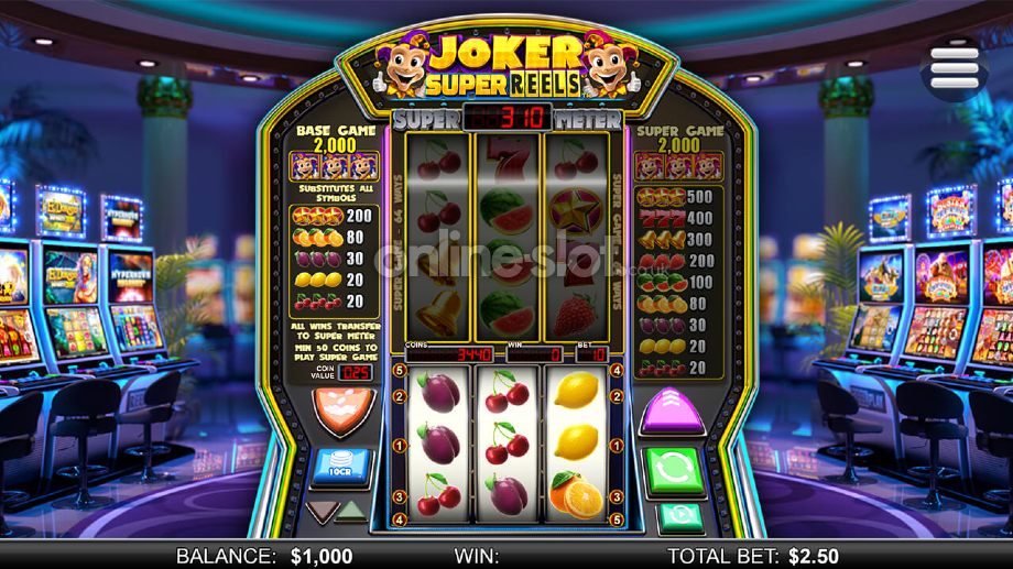 Joker Super Reels slot base game