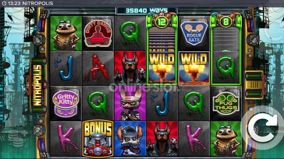 Nitropolis slot base game