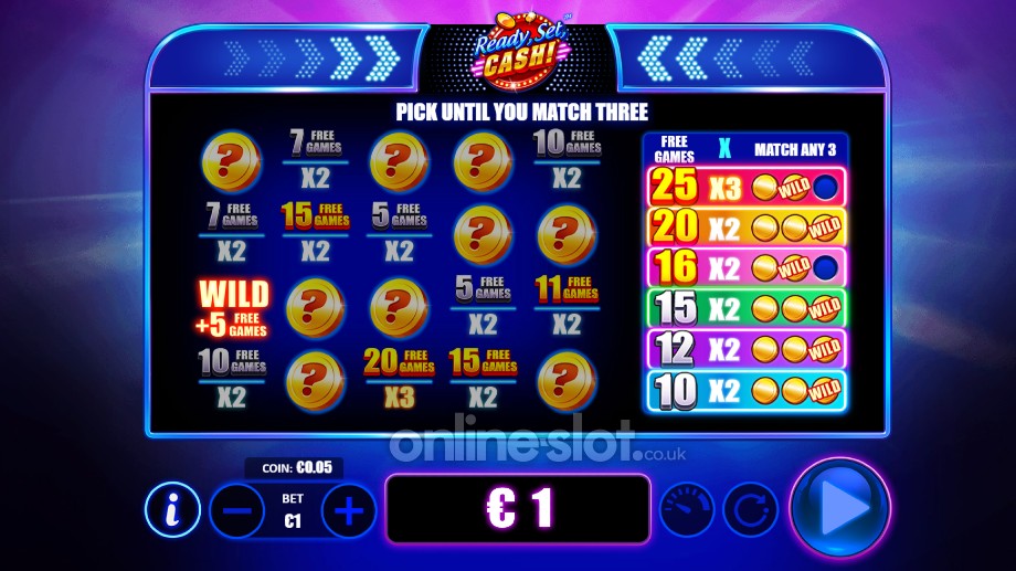 Ready Set Cash slot Free Games Bonus feature