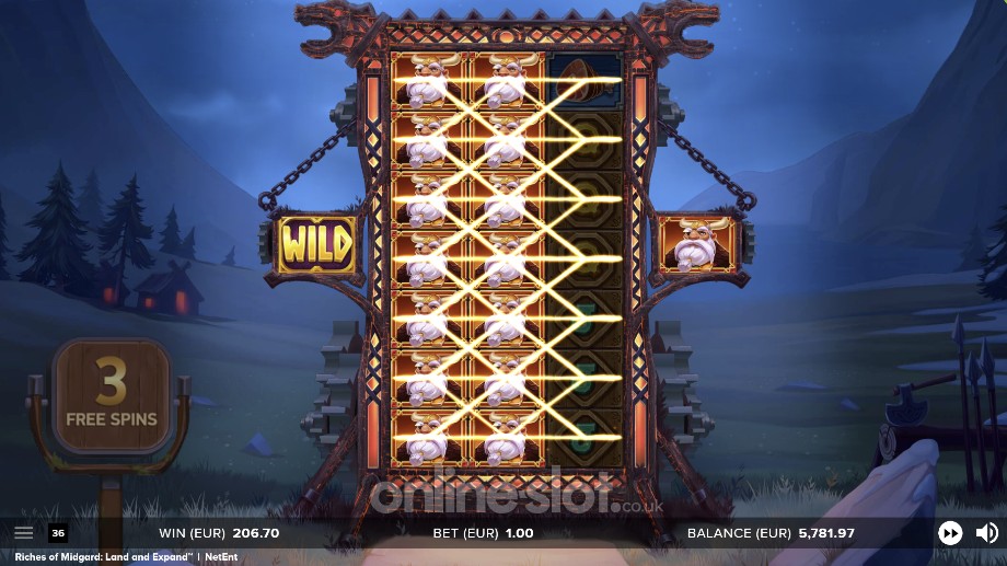 Riches of Midgard Land and Expand slot Free Spins feature