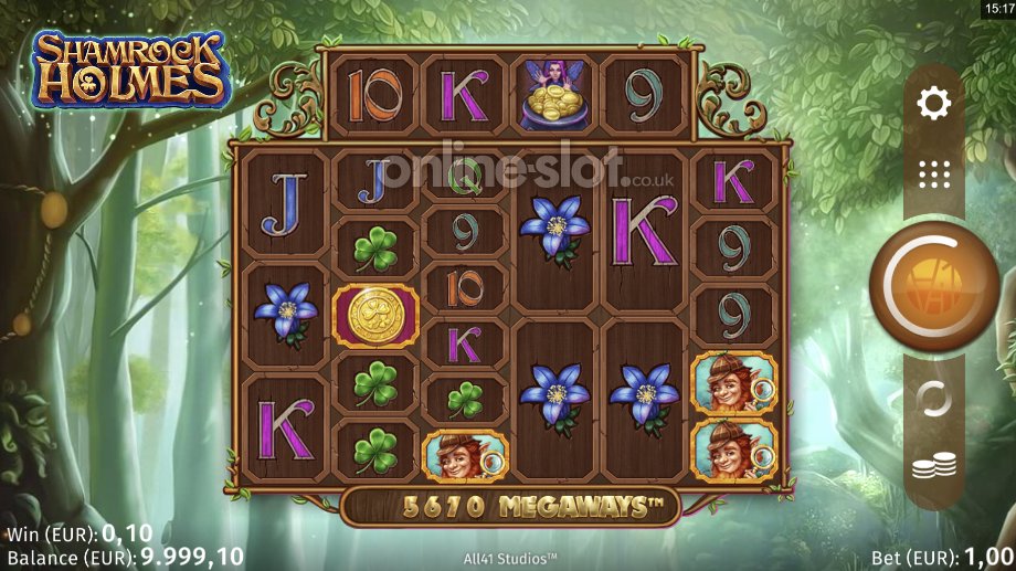 Shamrock Holmes Megaways slot base game