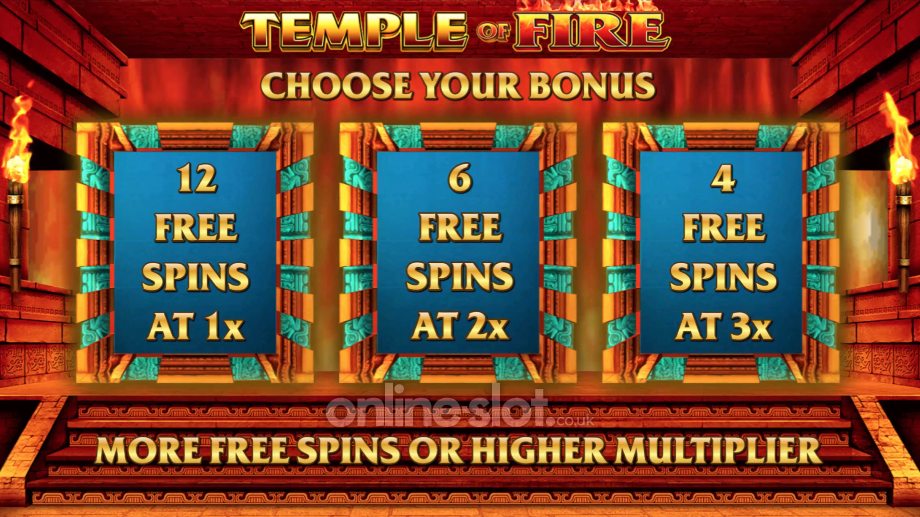 Temple of Fire slot Free Spins Bonus feature