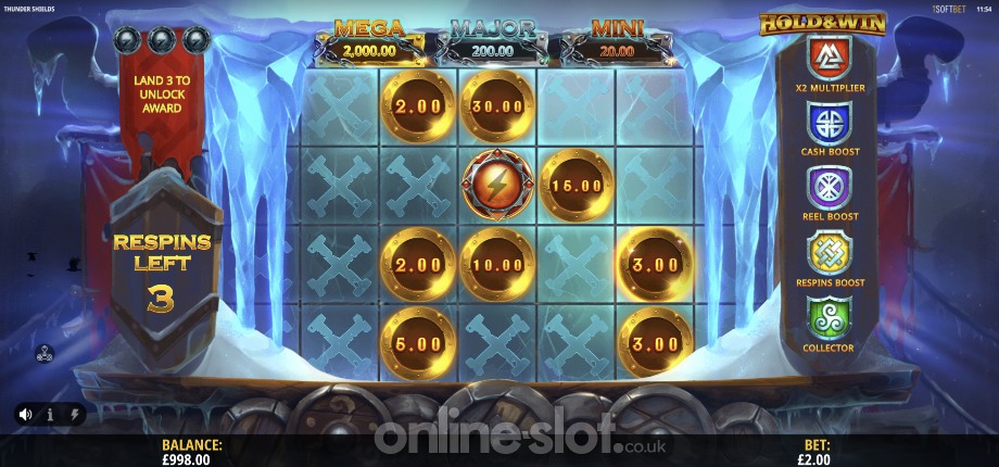 Thunder Shields slot Hold & Win Respins feature