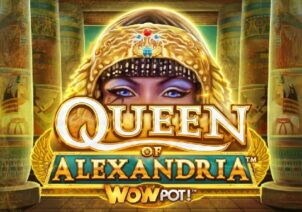 queen-of-alexandria-wowpot-slot-logo